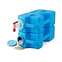 Sagan Life AquaBrick Emergency Water Storage Containers w Ventless Spigot Cap, Leak Proof Guaranteed Portable Stackable - holds 3 Gal, Long Term Food…