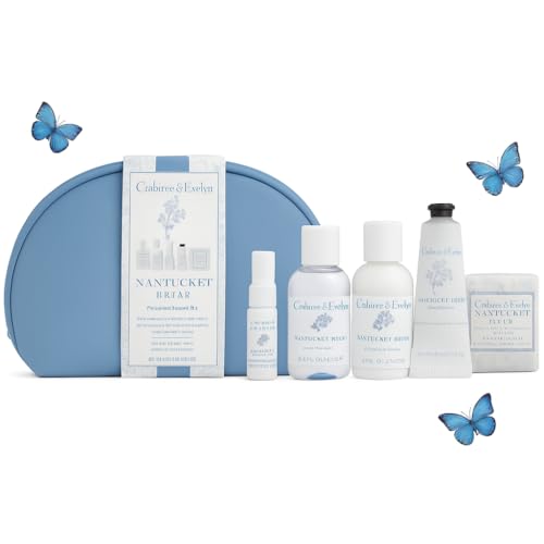 Crabtree & Evelyn Nantucket Briar Personal Travel Bath Set (6 Pieces - (3oz) bath and shower gel (3oz) body lotion (0.9oz) hand cream (0.33oz) body Beauty & Personal Care Crabtree & Evelyn