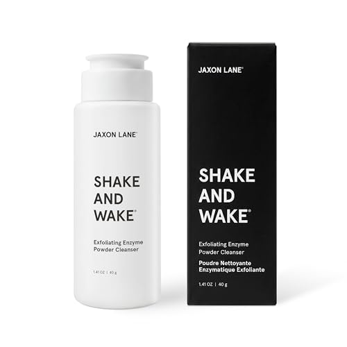 JAXON LANE Shake and Wake Korean Enzyme Powder Face Wash - Water Activated Exfoliating Cleanser with Pineapple Papaya Enzymes, Vitamin C E AHA, Powder