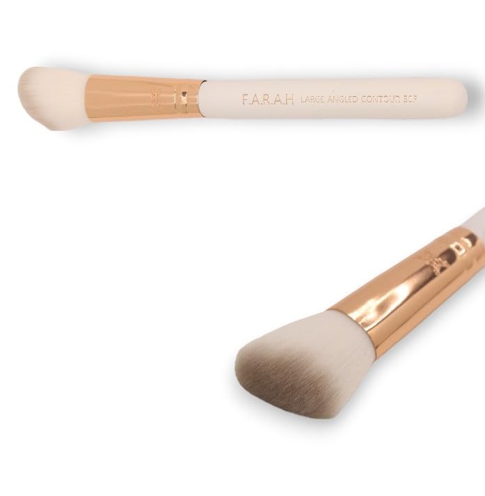 F.A.R.A.H Professional Pro Precision Luxurious Blender Brush 30F - Premium Makeup Brushes (White)