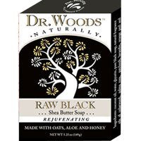 Dr Woods Bar Soap Raw Blk Size 5.25z Dr Woods Bar Soap Raw Blk 5.25z