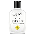 Face Moisturizer by Olay, Age Defying Classic Daily Renewal Lotion, With Sunscreen, Classic,4 oz