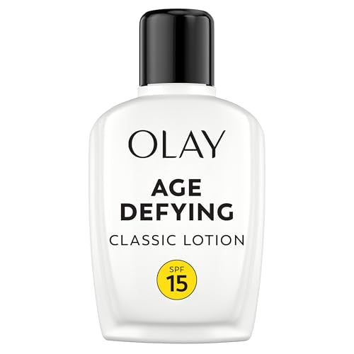 Face Moisturizer by Olay, Age Defying Classic Daily Renewal Lotion, With Sunscreen, Classic,4 oz