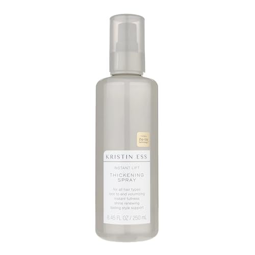 Kristin Ess Hair Instant Lift Thickening Spray for Volume + Fullness on Fine Hair, Shine Renewing, Style Support, Sulfate and Paraben Free, 8.45 fl.