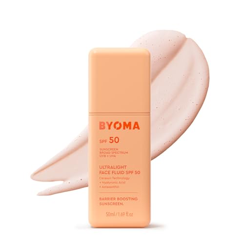 BYOMA SPF 50 Face Fluid - Ultra-Lightweight Facial Sunscreen for All Skin Tones - Luminous Glow, No White Cast - SPF Moisturizer Strengthens Skin Beauty and Personal Care BYOMA Default Title