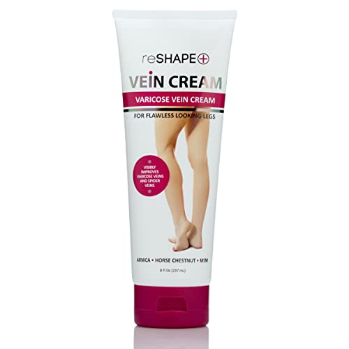 Reshape+ Varicose Vein Relief & Vein Care Cream W/Collagen, Arnica, & Horse Chestnut - Visibly Reduce Varicose Veins, Bruises, & Spider Veins