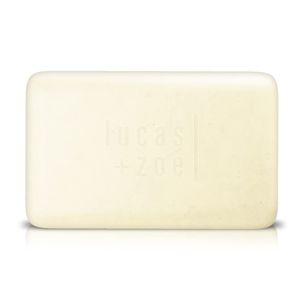 Lucas + Zoe Fresh Essence Antiseptic Bar Soap - 4 Ounce Moisturizing Body Soap Bar Made With Natural Ingredients Like Mediterranean Olive Oil, Coconut
