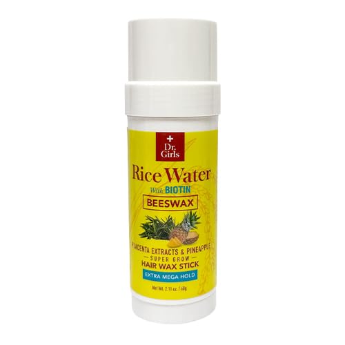Dr.Girls Rice Water Extra Mega Hold Hair Beeswax Stick 2.11oz/ 60g (Pineapple)