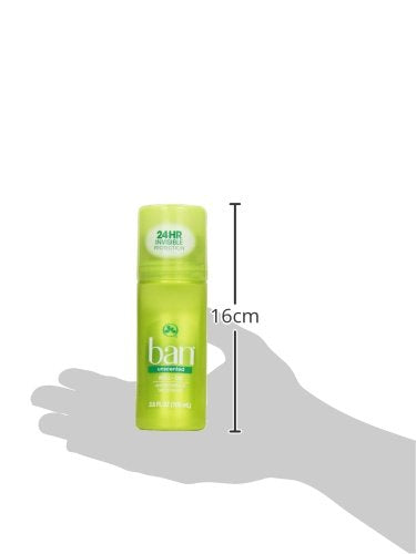 Ban Roll-On Antiperspirant Deodorant, Unscented, 3.5 oz Beauty and Personal Care Ban