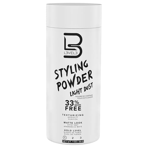 L3 - Level 3 Light Hold Styling Powder - Natural Matte Hairstyle - Texturizing and Volumizing - Casual and Messy Hairstyles (2 Pack)