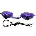 Super Sunnies Evo Flexible UV Eye Protection FDA Compliant Tanning Bed Goggles, Red Light Therapy Glasses - Purple