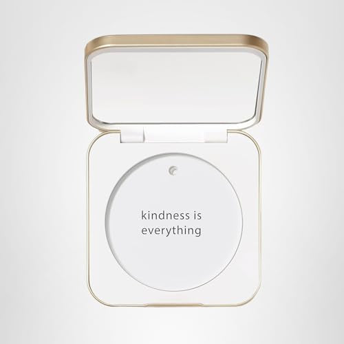 jane iredale Refillable Compact | Aluminum Shell & Magnetic Closure | Interior Mirror for On-The-Go Use | Compatible with all Powder Refills | White