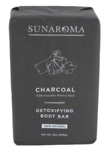 SUNAROMA Soap Bar Charcoal With Bergamot Oil 8 Ounce (SG_B07J1YBRKH_US)