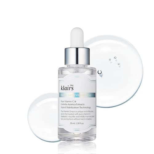 DearKlairs Vitamin C Serum - Korean Brightening Daily Serum with 5% Pure Vitamin C, EGF Peptides & Niacinamide, for Even Skin Tone, Dark Spot Care
