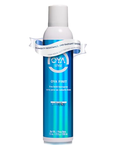 OYA FINIT Quick Drying Extra Hold Hairspray - Strong Aerosol Hair Spray for Women and Men - Volumizing Anti-Frizz Styling Hold for All Hair Types