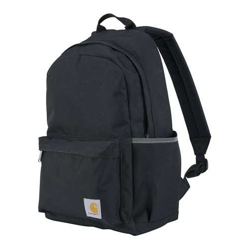 Carhartt 21L Classic Laptop Backpack, Water-Resistant Pack W/ 15" Laptop Sleeve and Organizational Compartments, PFAS Free, Black