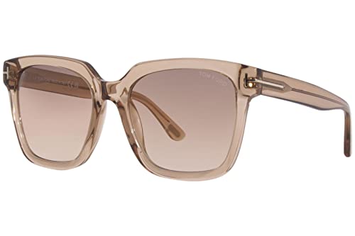 Tom Ford SELBY FT 0952 Transparent Light Brown/Brown Shaded 55/19/140 women Sunglasses