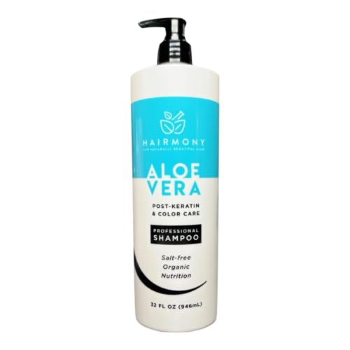 Hairmony Professional Post-Keratin & Color Care Kit, Aloe Vera Shampoo 32 fl.oz. + Collagen & Vitamins Conditioner 32 fl.oz