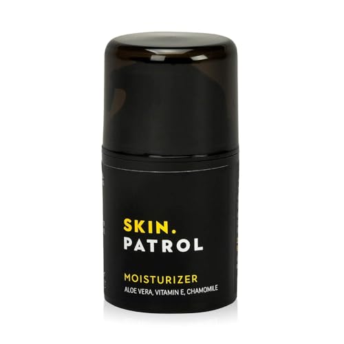 Bump Patrol Skin Patrol Everyday Face Moisturizer for Men - Natural Hydrating Daily Skin Care for Him with Aloe Vera, Vitamin E, Chamomile, Mens Face