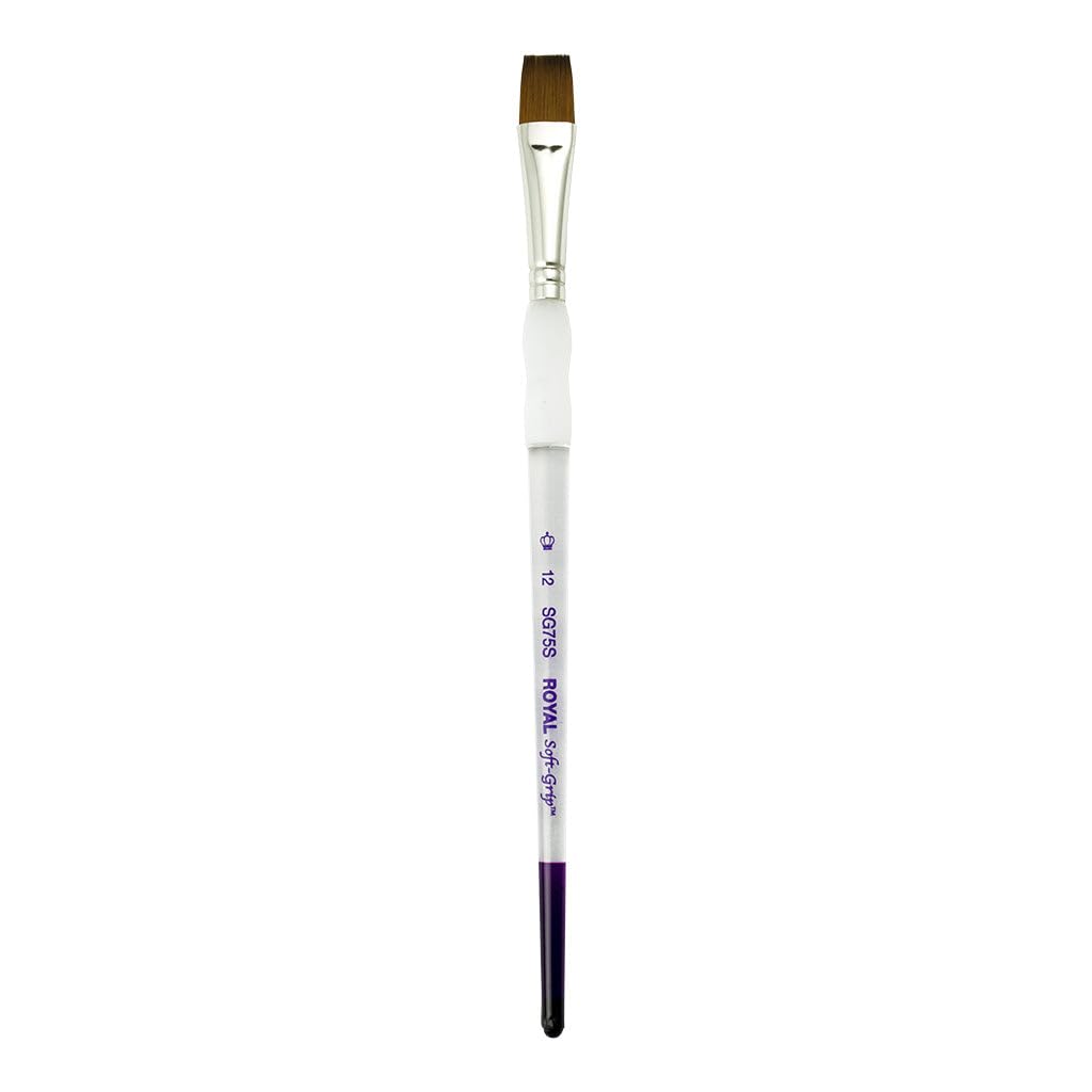 ROYAL BRUSH SG75S4 SOFT GRIP SYNTHETIC SABLE SHORT HANDLE SHADER 4