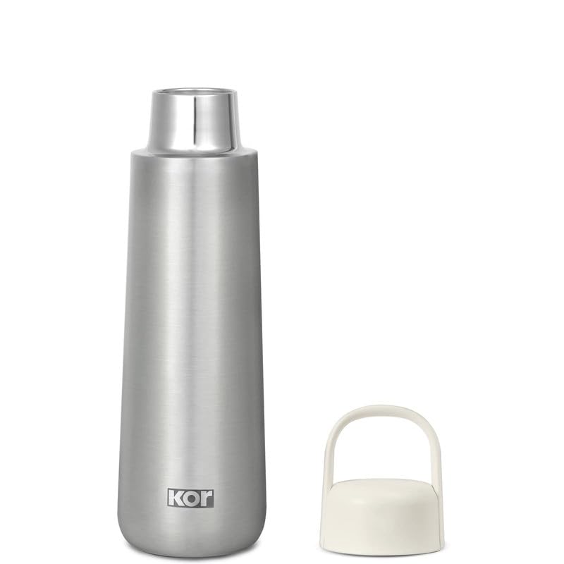 Kor Melrose 20oz Double Wall Insulated Water Bottle - Keeps Beverages Hot for 12hrs, Cold for 24hrs - Stainless Steel Design - Contoured Perfect