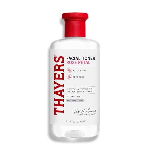 THAYERS Alcohol-Free Rose Petal Witch Hazel Facial Toner for Glowing Skin, Soothing, Hydrating, Refreshing Toner for All Skin Types, 12oz (Packaging Beauty and Personal Care THAYERS Default Title