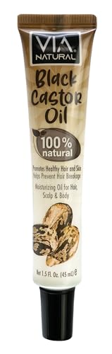 Via Natural 100% Natural Black Castor Oil 1.5 Fl Oz (Pack of 1)