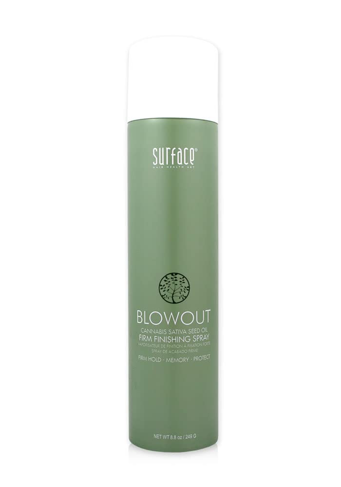 SURFACE Hair Blowout Firm Hair Spray for Women and Men, 8.8oz - Heat Protecting, Volumizing, Lychee and Maracuja Oil - Premium Blowout Hair Products