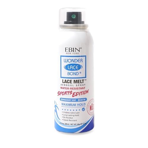 EBIN NEW YORK Wonder Lace Bond Melt Spray 2.7 Fl Oz Sports Edition - Maximum Hold - Melting Spray For Lace Wigs - Seamless Wig Application for Active