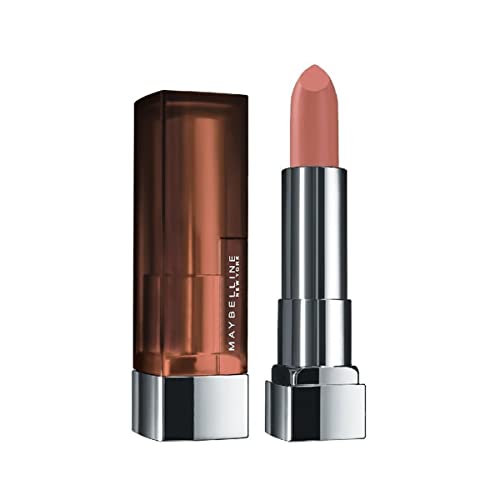 Maybelline Color Sensational Lipstick, Lip Makeup, Matte Finish, Hydrating Lipstick, Nude, Pink, Red, Plum Lip Color, Clay Crush, 0.15 oz; (Packaging