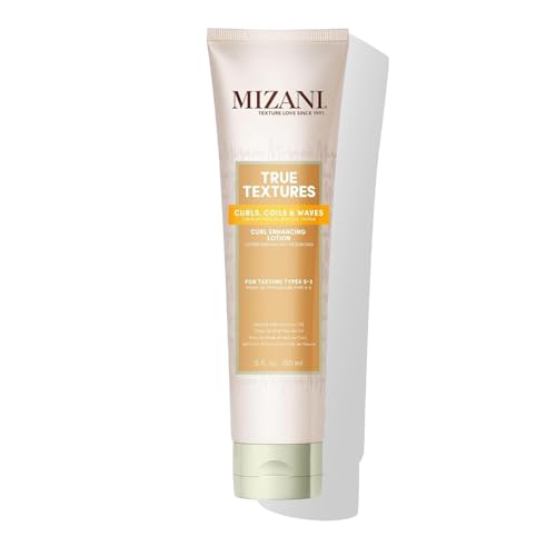 Mizani True Textures Curl Enhancing Lotion - Leave In Curl Cream for Curly Hair with Coconut Oil & Olive Oil, Frizz Control, Adds Hair Shine, No