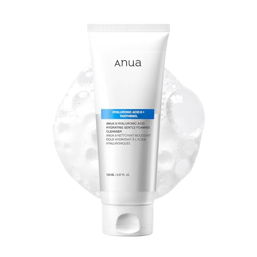 ANUA Hydrating Gentle Foaming Cleanser, Daily Face Wash for Double Cleansing, Hyaluronic Acid, Zinc, Panthenol, for Dry & Sensitive Skin, Sebum Beauty and Personal Care ANUA Default Title