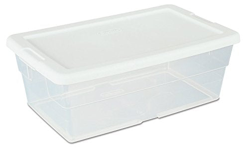 Sterilite Storage Box 13.5" X 8.3" X 4.8", 6 Qt. Clear - Pack of 6
