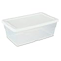 Sterilite Storage Box 13.5" X 8.3" X 4.8", 6 Qt. Clear - Pack of 6