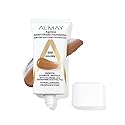 Almay Anti-Aging Foundation, Smart Shade Face Makeup with Hyaluronic Acid, Niacinamide, Vitamin C & E, Hypoallergenic-Fragrance Free, 500 Golden, 1 Fl