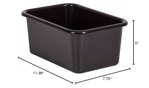 Teacher Created Resources® Black Small Plastic Storage Bin