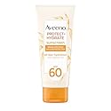 Aveeno Protect + Hydrate Moisturizing Body Sunscreen Lotion with Broad Spectrum SPF 60 & Prebiotic Oat, Weightless & Refreshing Feel, Paraben-Free