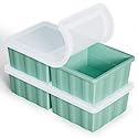 Silicone Freezer Tray for Soup Ice Cubes: 2-Cup Freezing Tray with Lid for Meal Prep - 2Pack Silicon Soup Portion Freeze Trays Make Stock Souped Ice…
