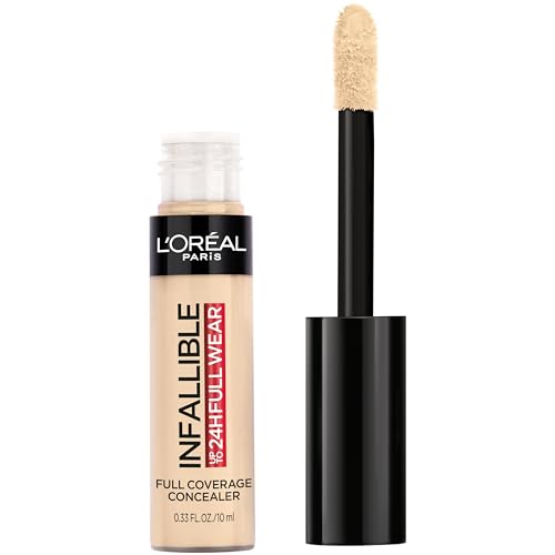 L'Oreal Paris Makeup Infallible Full Wear Waterproof Matte Concealer, Full Coverage, Ivory, 0.33 fl. oz. Beauty and Personal Care L'Oreal Paris Default Title
