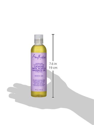 Shea Moisture Lavender & Wild Orchid Bath-Body & Massage Oil, 8 Ounce