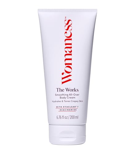 Womaness The Works All-Over Toning Body Cream - Hydrating & Smoothing Firming Body Lotion - Anti Aging Skin Tightening Cream for Body with Niacinamide