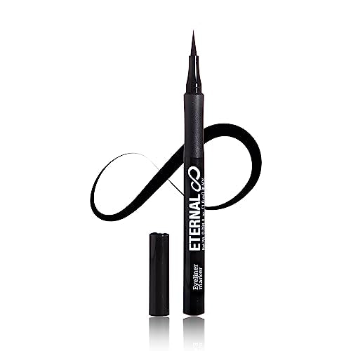 Eternal Liquid Professional Eyeliner Marker - Water and Sweat Resistant Non-Smudge with Matte Finish and Thin Tip for Sharp Intense Lines (Black)
