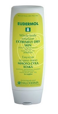 Eudermol 8 - Whole-Body Emulsion for Extremely Dry Skin - With 8% Urea, Vegetable Glycerin, Lactic Acid, Allantoin & Beeswax- Perfume-Free - 200ml by