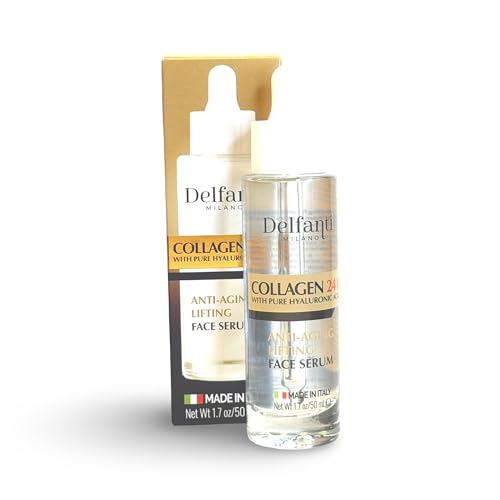 Delfanti Milano • COLLAGEN 24K with pure HYALURONIC Acid • Anti-Aging Lifting Face Serum • Made in Italy • 1.7 oz
