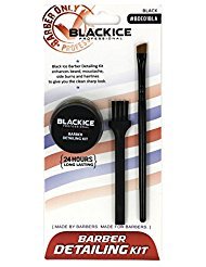 Black Ice Professional Barber Detailing Kit with Brush Wand