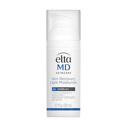 EltaMD Skin Recovery Light Face Moisturizer for Dry Skin, Oil Free Moisturizer for Face and Acne Prone Skin Care, 1.7 oz Pump