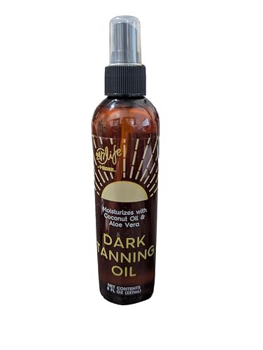 24/7 Life Dark Tanning Oil 8 Oz - Moisturizing Sun Tan Lotion with Coconut Oil & Aloe Vera, Dark Tanning Spray for Deep, Long-Lasting Tan, Hydrating