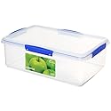 Sistema KLIP IT Food Storage Container, 7 L, Airtight & Stackable, BPA-Free, Clear with Blue Clips