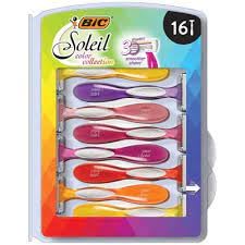 BIC Soleil Color Collection Disposable Razors for Women, 16-Count, 3 Blades - Premium Shaving Razor Set with Aloe Vera and Vitamin E Lubricating Strip