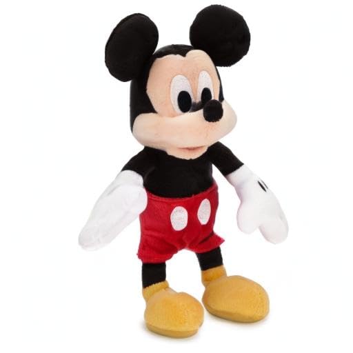 Disney Store Boy's Mickey Mouse Plush - Mini Bean Bag - 9 Inches, Mickey and Friends, Iconic Cuddly Character with Classic Embroidered Features,…